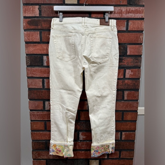 Jonny was DREAMER PATCHWORK CROPPED BOYFRIEND JEAN IN WHITE - Picture 4 of 14